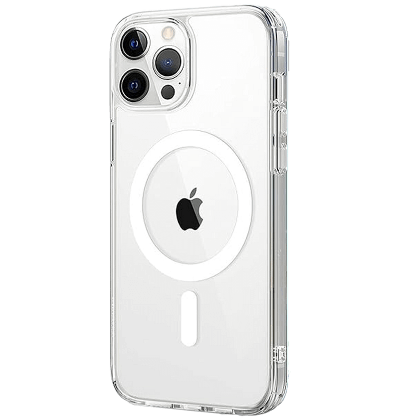 Clear diamond speckle back cover for iPhone 13 Pro, unique and durable protection.