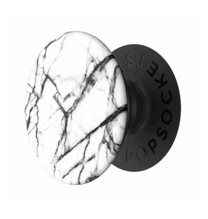 White marble Dove PopGrip adhesive for a chic, secure phone grip