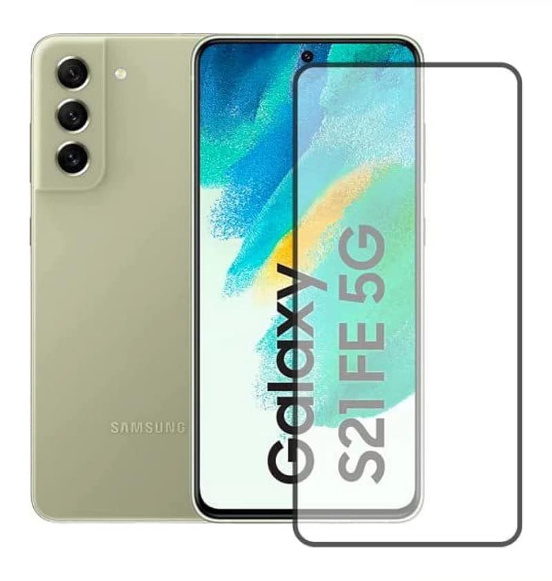 Clear tempered glass screen protector for Samsung Galaxy S21 FE scratch resistance