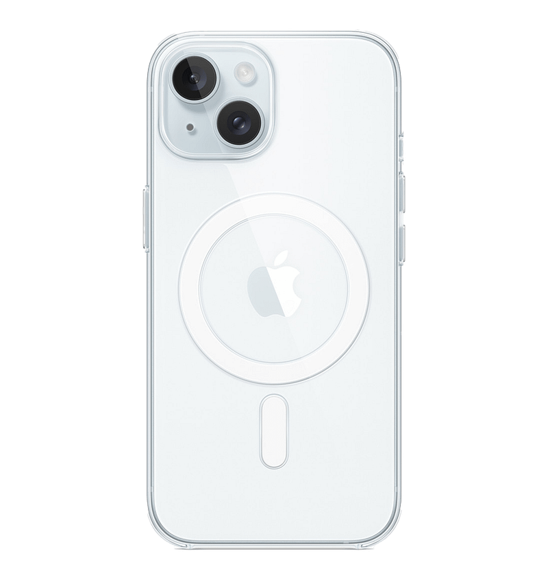 Clear 2mm hard Magsafe back cover for iPhone 13/14/15/16e, slim and secure fit