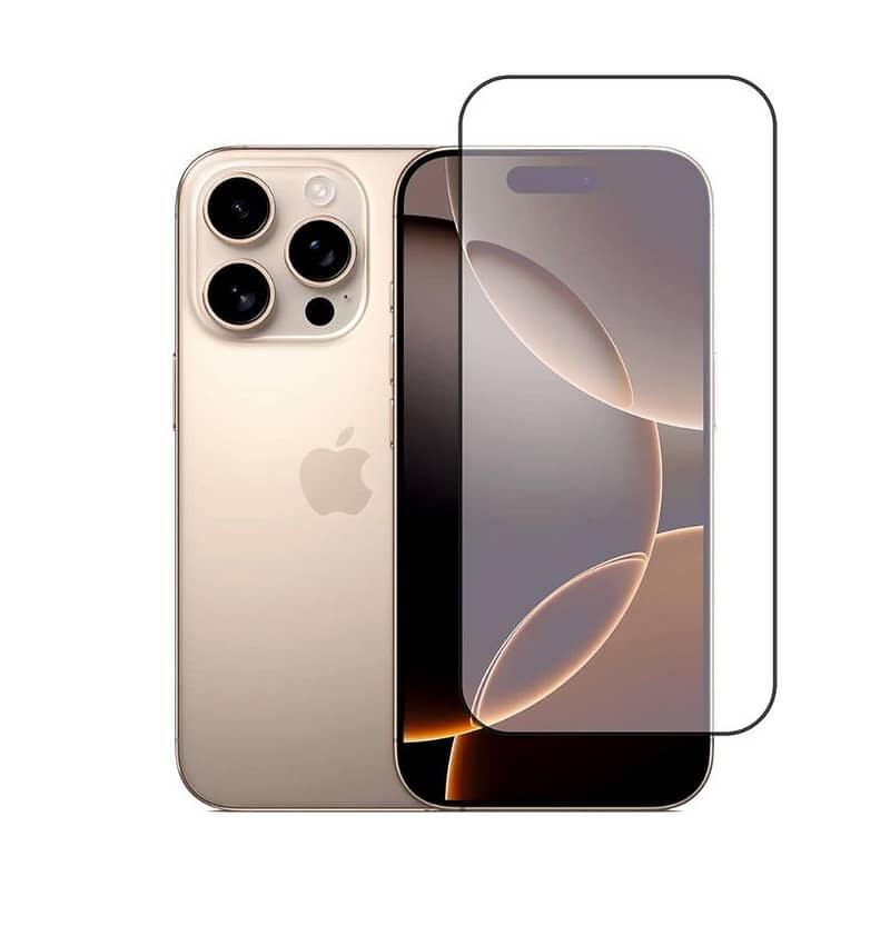 Clear Tempered Glass for iPhone 16 Pro, durable and scratch-resistant protection
