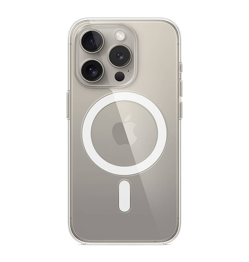 Clear Soft Back Cover for iPhone 15 Pro, flexible and protective design