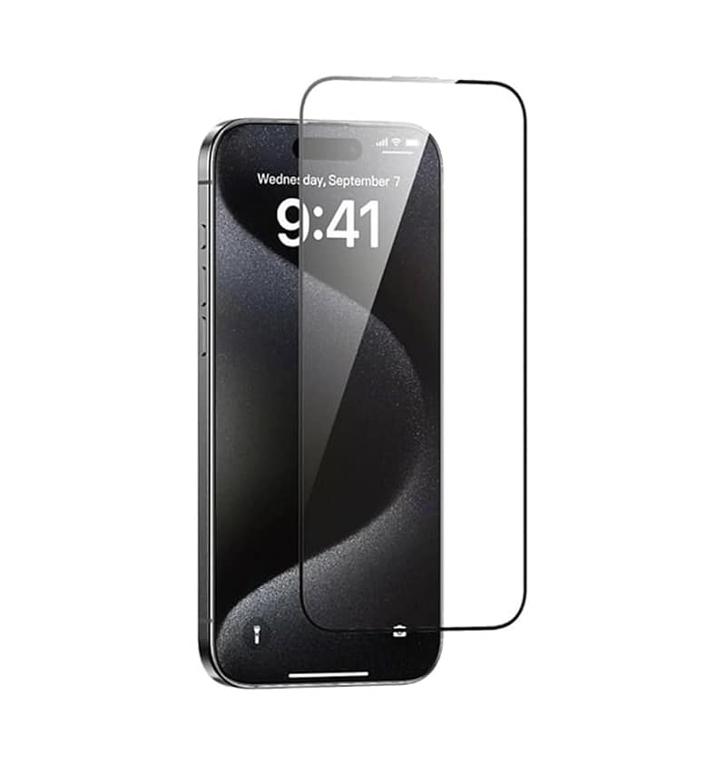 iPhone 16 Pro Max Tempered Glass Screen Protector – 9H Hardness (Ultra Clear, Bubble – Free Installation)