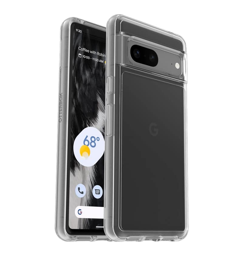 Google Pixel 7 Case - Black | OtterBox Symmetry Series, Scratch-Resistant Rugged Protective Back Cover