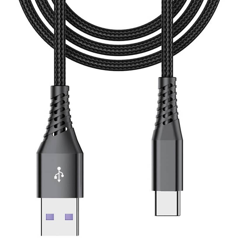 BEETLE 20CM USB A TO TYPE C CHARGING CABLE BLACK CM-3