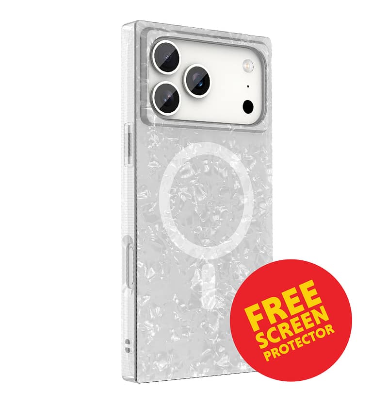 iPhone 17 Pro Max Blox Case – Crystal Shell | MVR Slim Protective Cover, Stylish Pattern, MagSafe Compatible