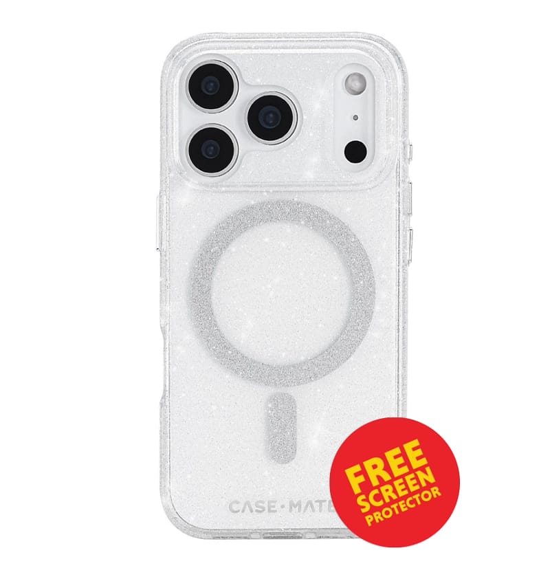iPhone 17 Pro Twinkle MagSafe Case – Silver | Case-Mate Stylish Protective Cover with Slim, Durable & Drop Protection
