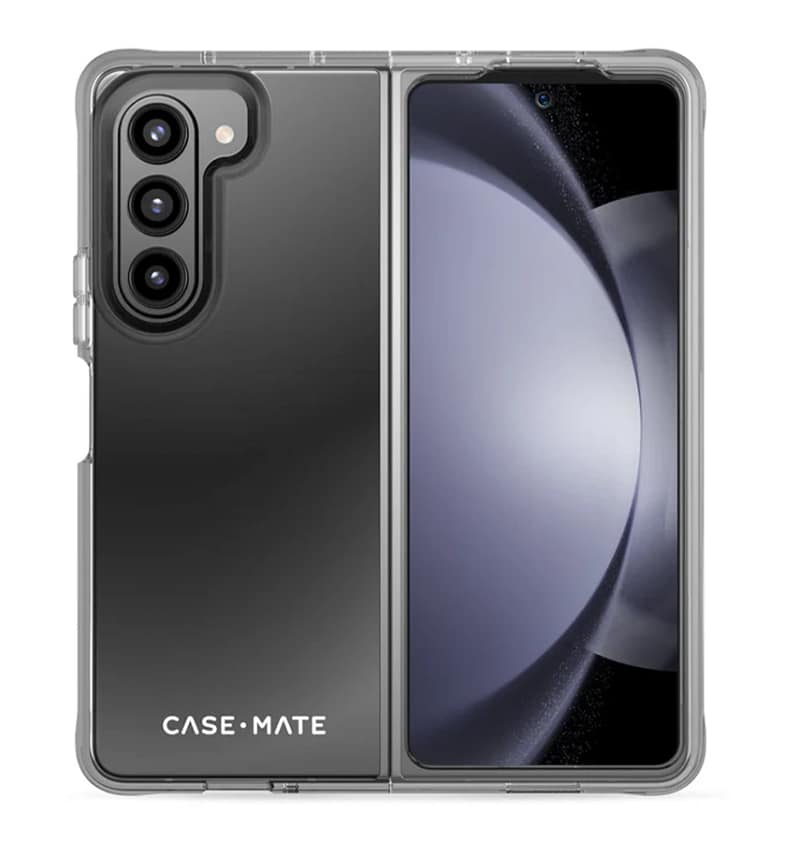 Samsung Z Fold 5 Case – Clear | Case-Mate Tough Plus Cover with Antimicrobial Protection & Durable Design