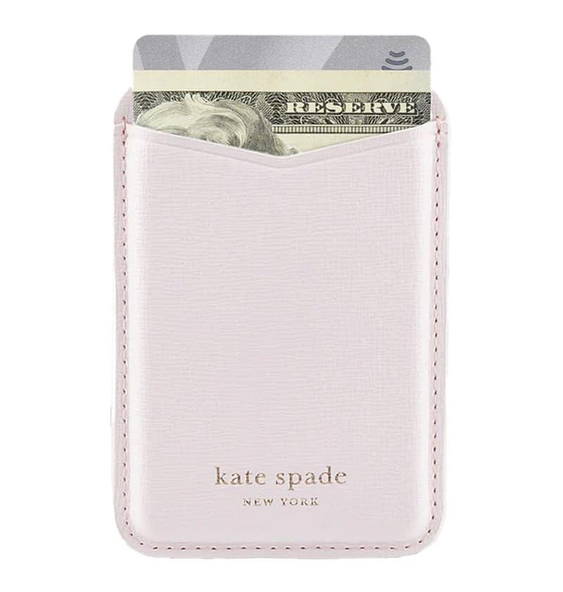 Kate Spade Magnetic Card Holder MagSafe – Pale Dogwood | Stylish & Durable iPhone Card Holder with Secure Magnetic Attachment