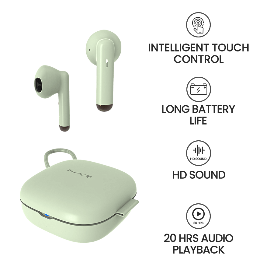 MVR Mavis Wireless In-Ear Headphones - Mint - Image 7