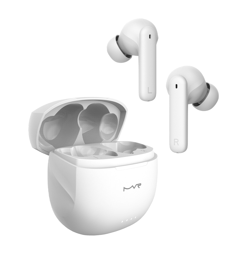 MVR Owl True Wireless Earbuds – White | Active Noise Cancelling (ANC), 30H Playtime & IPX5 Waterproof - Image 3