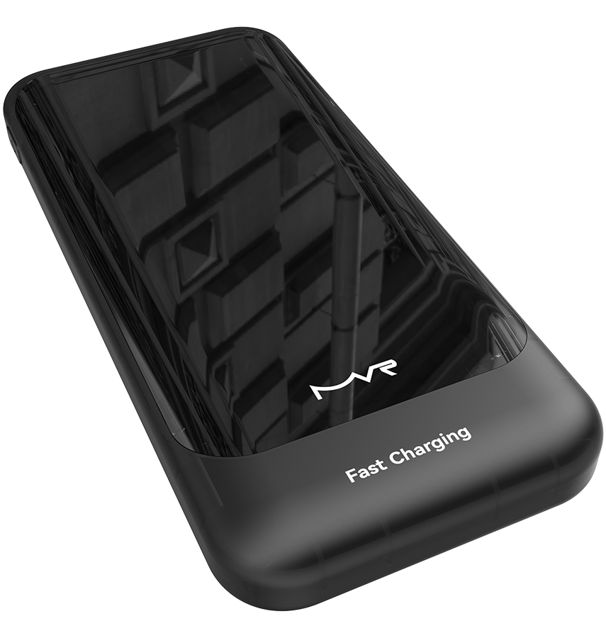 MVR Rapid 10S Power Bank - 10000mAh | 20W USB - C Fast Charging, Slim & Portable (Black) - Image 4