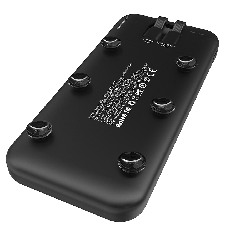 MVR Rapid 10S Power Bank - 10000mAh | 20W USB - C Fast Charging, Slim & Portable (Black) - Image 5