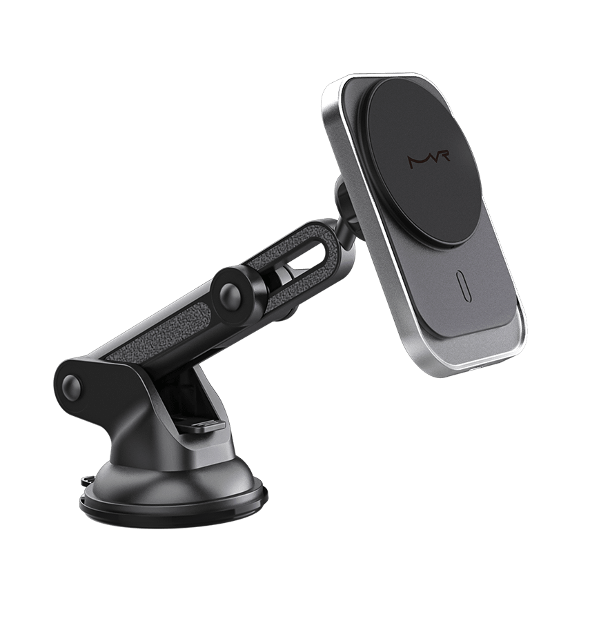 MVR T3 Car Phone Holder - Dual – Tone White | Magsafe 15W Fast Wireless Charging - Image 2