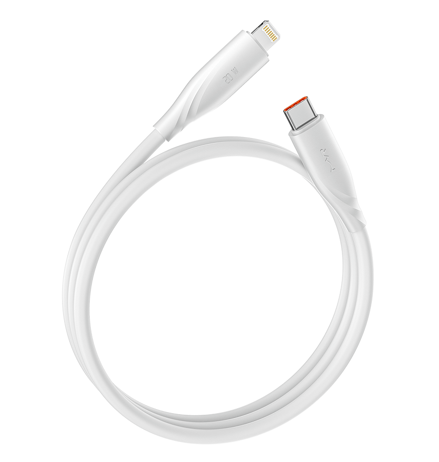 MVR Lightning Cable - White |20W, 1m Type C, 2.4A Fast Charging - Image 5