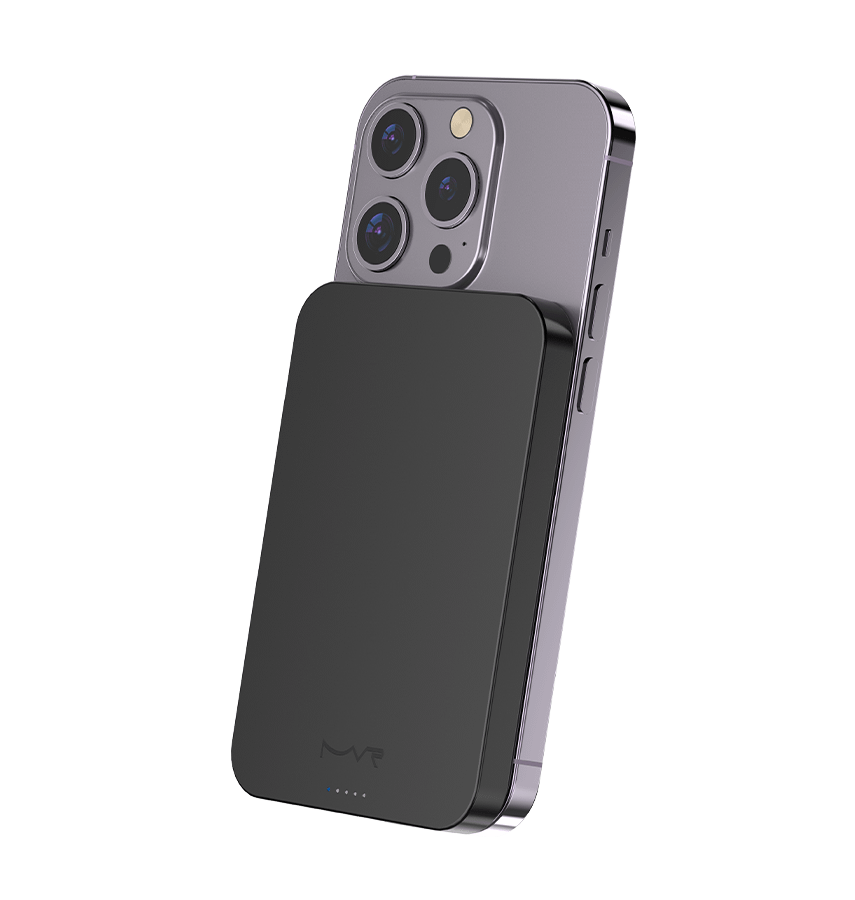 MVR Wireless MagSafe Power Bank - Black | Snap 5000mAh, Ultra Slim Portable Charger - Image 2