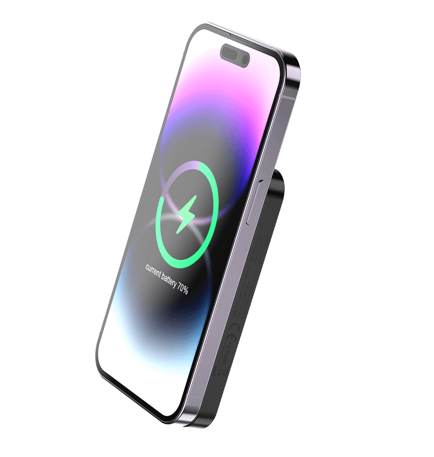 MVR Wireless MagSafe Power Bank - Black | Snap 5000mAh, Ultra Slim Portable Charger - Image 7