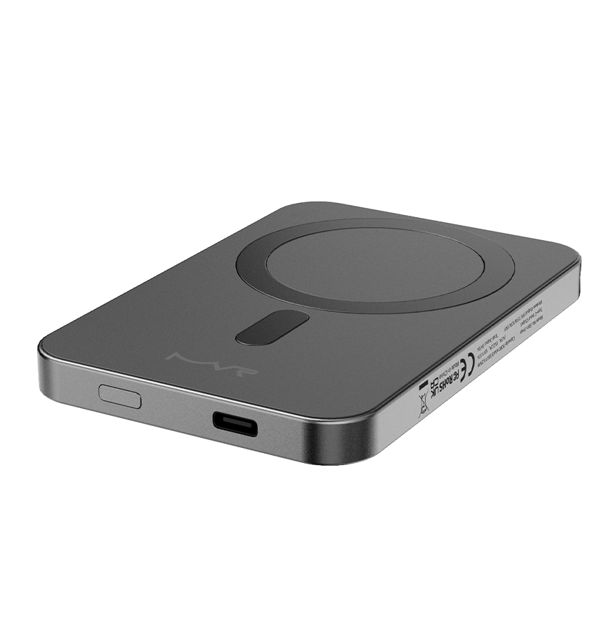 MVR Wireless MagSafe Power Bank - Black | Snap 5000mAh, Ultra Slim Portable Charger - Image 3