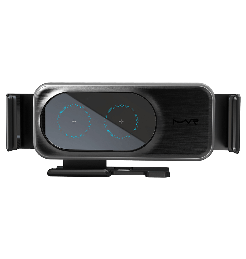 MVR Z1 15W Wireless Charging Car Holder with 90-Degree Rotation - Black - Image 2