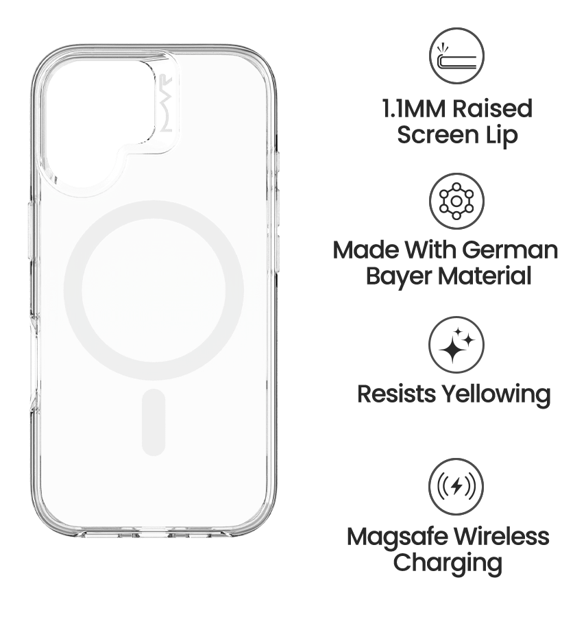 iPhone 16 MVR Nova Case - Clear | MagSafe Compatible, Scratch Resistant Back Cover - Image 5