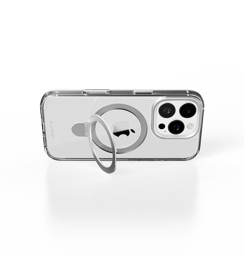 iPhone 16 Pro MVR Stellar Stand Case - Silver | Kickstand Protective Back Cover - Image 4