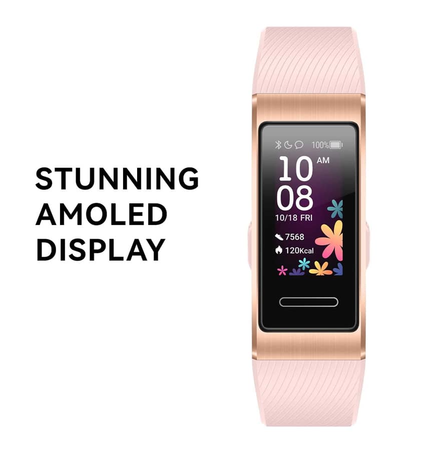 HUAWEI Band 4 Pro - Pink Gold | Smart Band Fitness Tracker with 0.95 Inch AMOLED Touchscreen, 24/7 Heart Rate Monitor, Built-in GPS, 5ATM Waterproof - Image 2