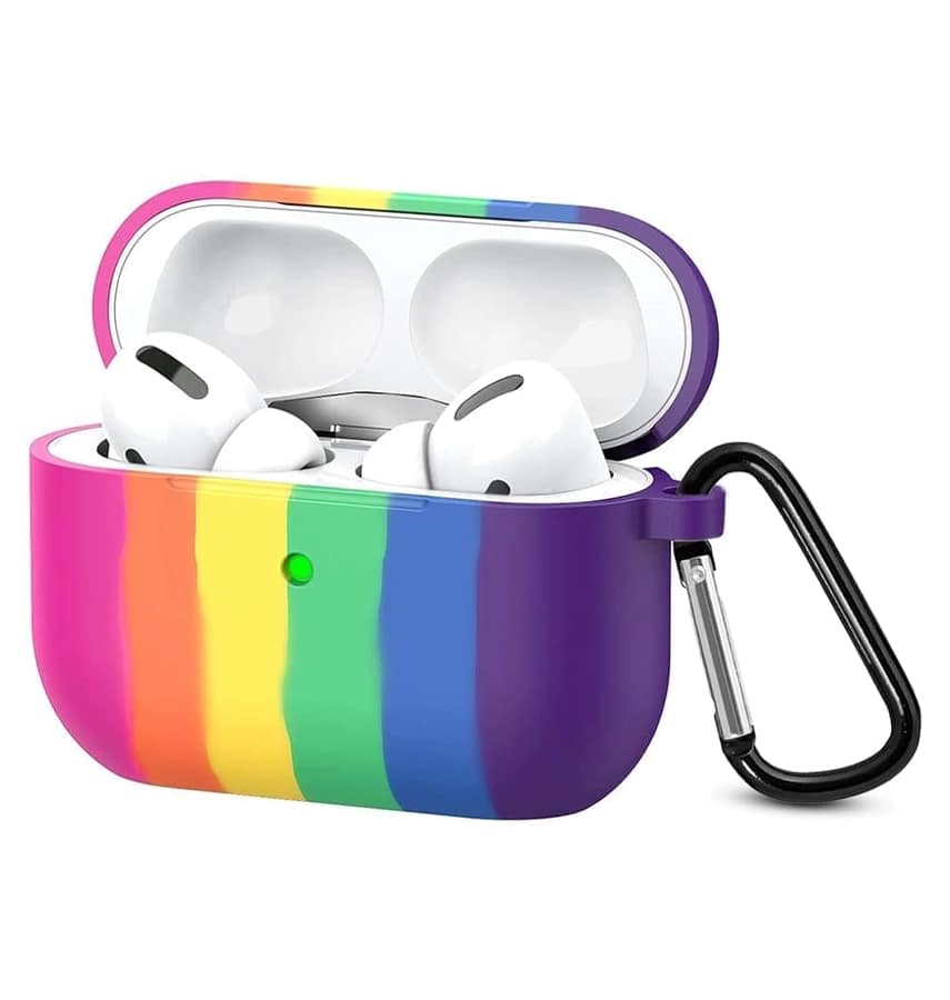 AirPods 3rd Generation Shock-Absorbing Protective Aluminium Case - Rainbow//Black