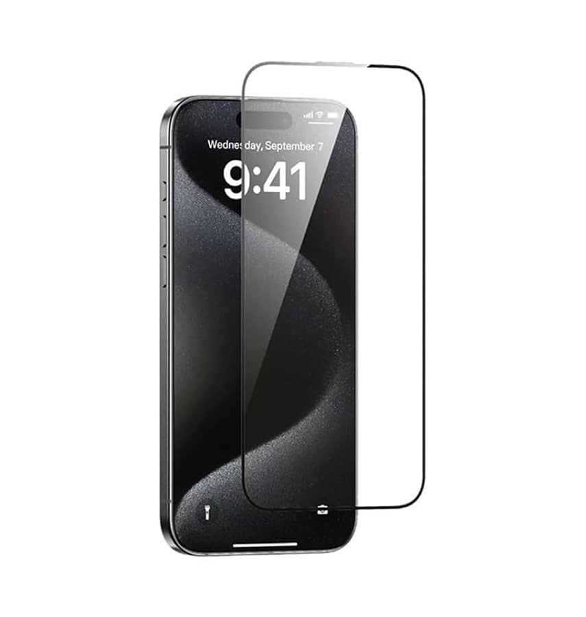 iPhone 16 Pro Max Tempered Glass Screen Protector – 9H Hardness (Ultra Clear, Bubble – Free Installation)