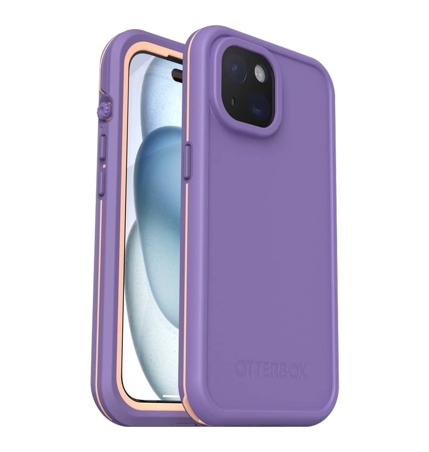 iPhone 15 Magsafe Case – Purple | OtterBox Fré Series, Waterproof Protection Back Cover