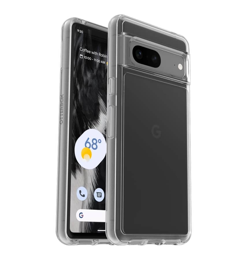 Google Pixel 7 Case - Black | OtterBox Symmetry Series, Scratch-Resistant Rugged Protective Back Cover