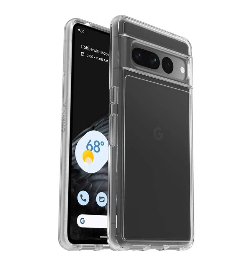 Google Pixel 7 Pro Case - Clear | OtterBox Symmetry Series, Scratch-Resistant Rugged Protective Back Cover