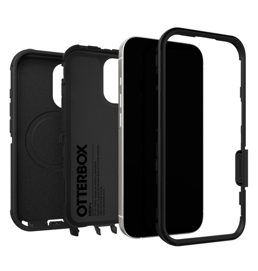 iPhone 17 Case – Black | OtterBox Defender Series Multi-Layer Defense, Built-In Screen Protector, Port Covers