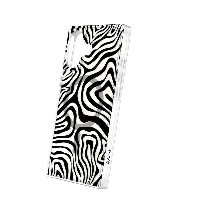 iPhone 17 Blox Case – Mono Swirl | MVR Marbleised Swirl Design, Modular Customization, Wireless Charging Friendly