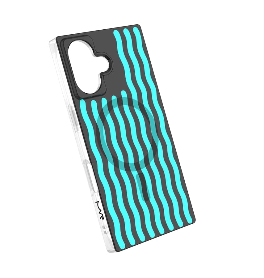 iPhone 17 Blox Case – Neo Wave | MVR Geometric Pattern Design, Interchangeable Panels, Drop-Resistant Protection