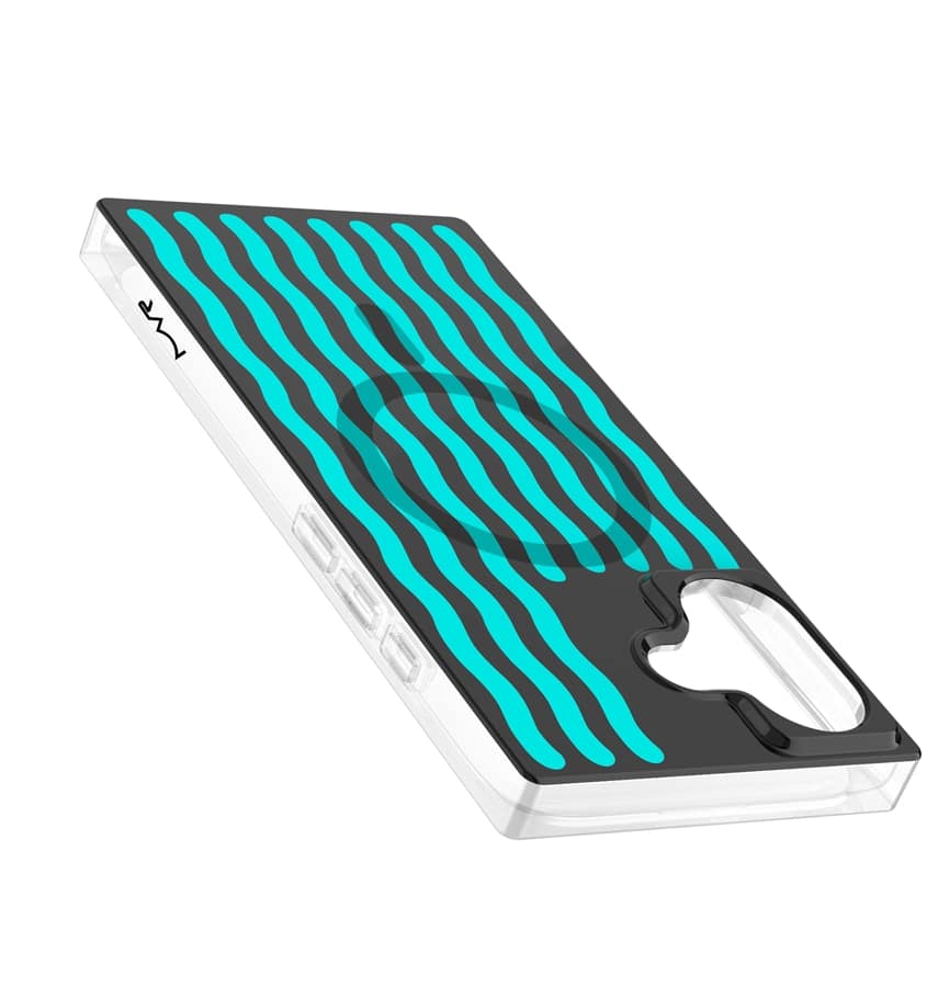 iPhone 17 Blox Case – Neo Wave | MVR Geometric Pattern Design, Interchangeable Panels, Drop-Resistant Protection