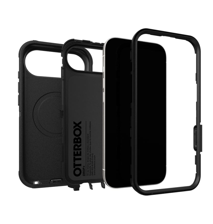 iPhone 17 Air Case – Black | OtterBox Defender Rugged MagSafe Cover, Drop Protection, Premium Durability
