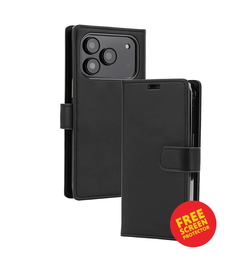 iPhone 17 Pro Magsafe Case – Black | Mercury Bluemoon Diary, Soft Anti – Slip Grip & Shockproof Back Cover