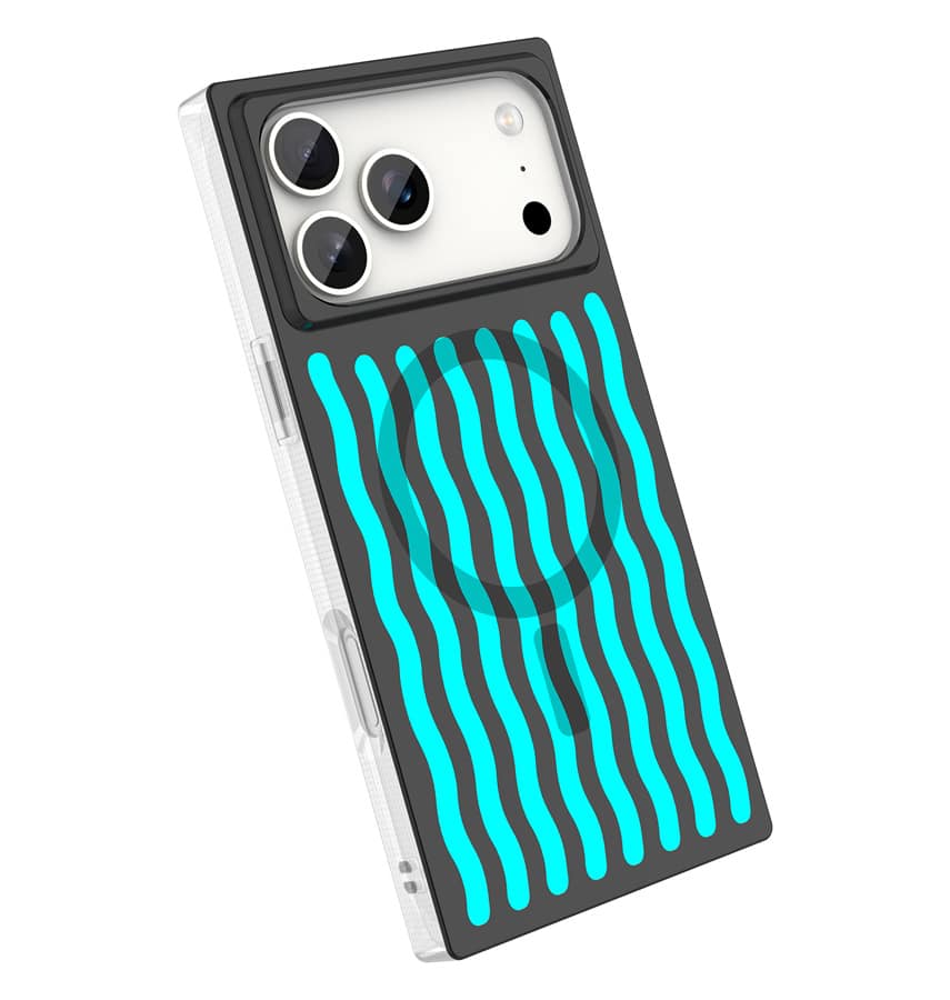 iPhone 17 Pro Blox Case – Neo Wave | MVR Slim Protective Cover, Modern Pattern, MagSafe Compatible