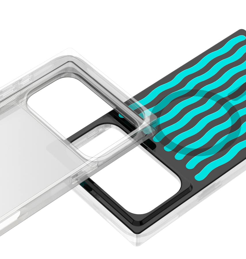 iPhone 17 Pro Blox Case – Neo Wave | MVR Slim Protective Cover, Modern Pattern, MagSafe Compatible