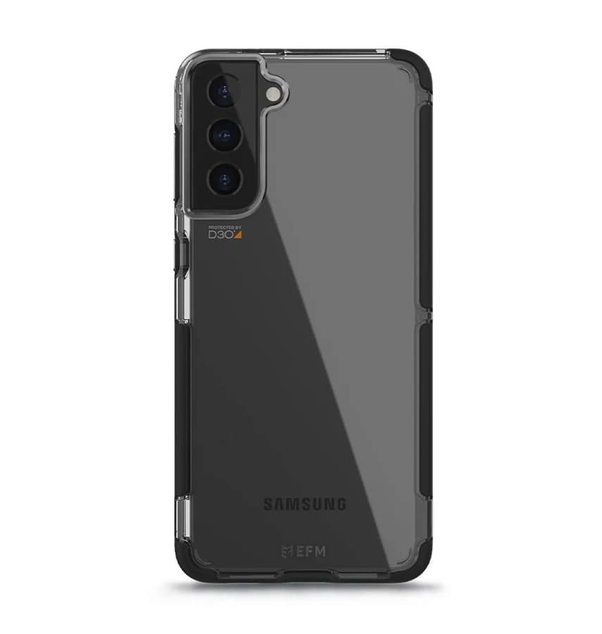 Samsung S21 Case – Black/Space Grey | EFM Cayman D3O Armour 5G Signal Series Rugged, Durable & Protective Cover