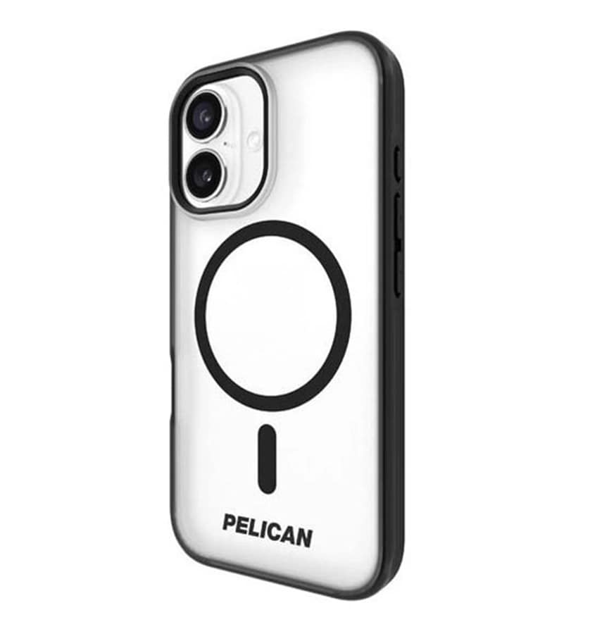 iPhone 16 Case – Clear/Black Frosted | Pelican Ranger MagSafe Cover with Rugged Drop Protection & Sleek Design