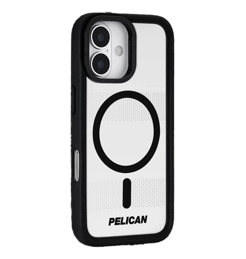 iPhone 17 Case – Clear/Black | Pelican Protector MagSafe Cover with Stand, Strong Grip & Built-In Kickstand