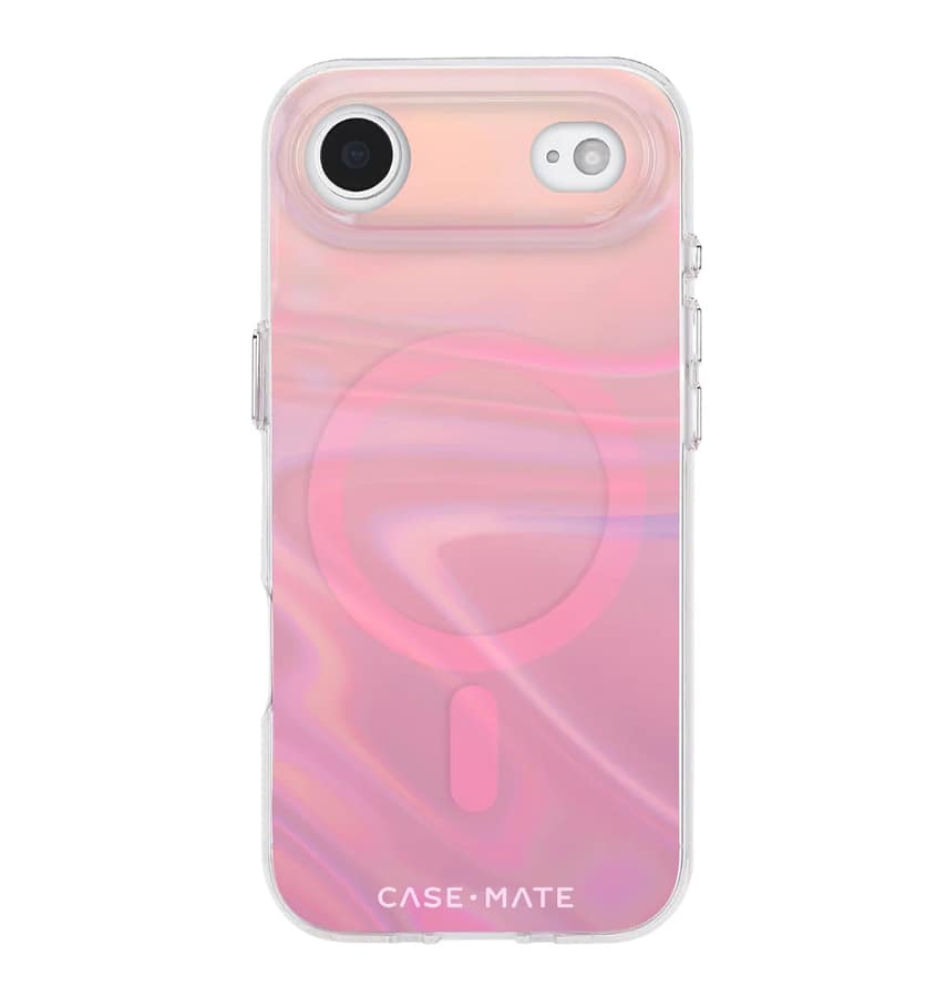 iPhone 17 Air Peach Bubble MagSafe Case – Iridescent | Case-Mate Stylish Protective Cover with Slim, Durable & Drop Protection