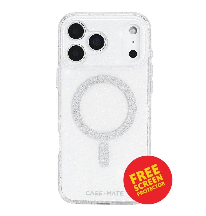 iPhone 17 Pro Max Twinkle MagSafe Case – Silver | Case-Mate Stylish Protective Cover with Durable & Drop Protection