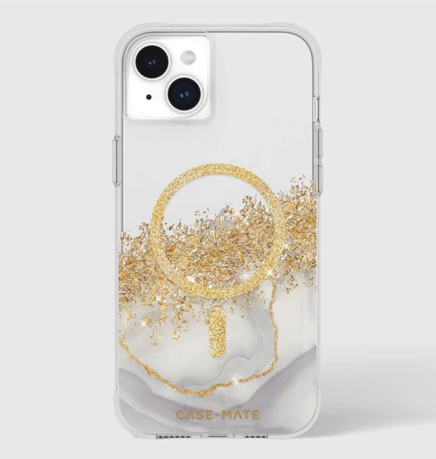 iPhone 15 Plus Case – Marble | Case-Mate Karat MagSafe Cover with Sparkling Marble Design & Drop Protection