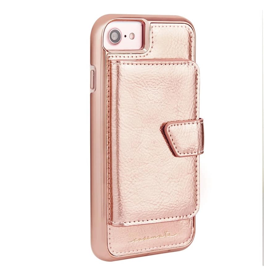 iPhone 6G/6S/7G/8 Case – Rose Gold | Case-Mate Compact Mirror Cover with Stylish Finish & Built-In Mirror