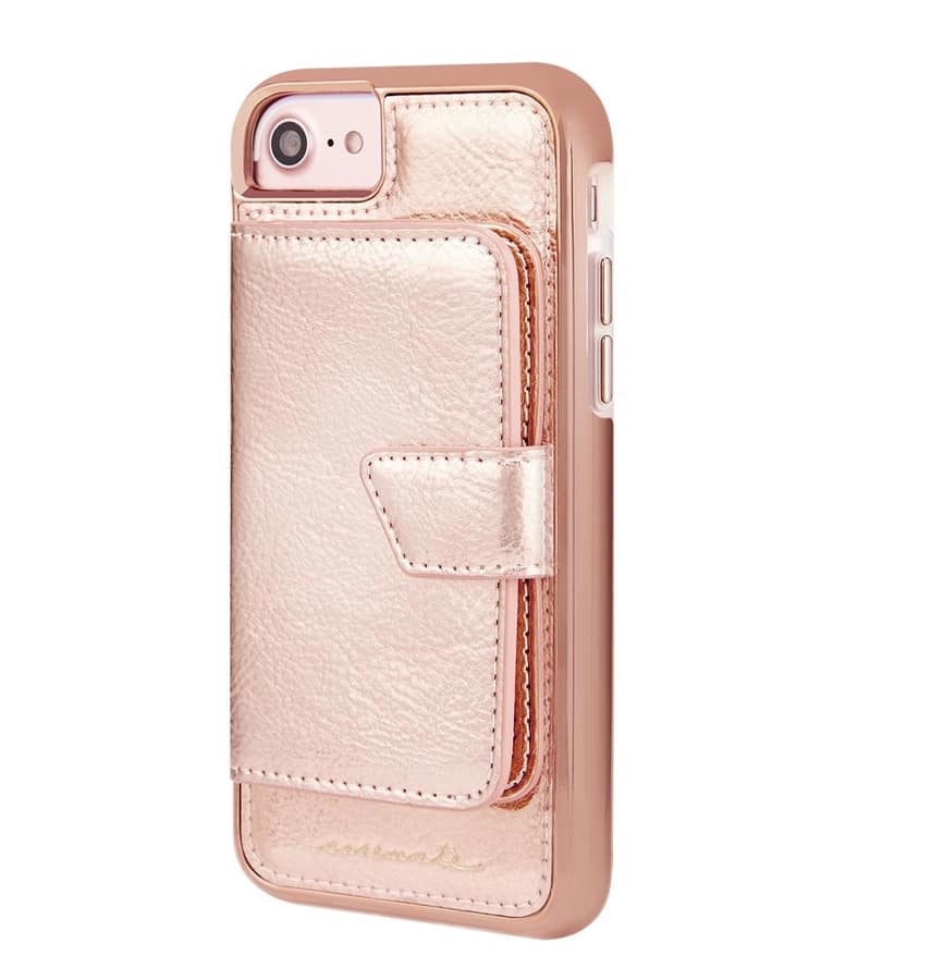 iPhone 6G/6S/7G/8 Case – Rose Gold | Case-Mate Compact Mirror Cover with Stylish Finish & Built-In Mirror
