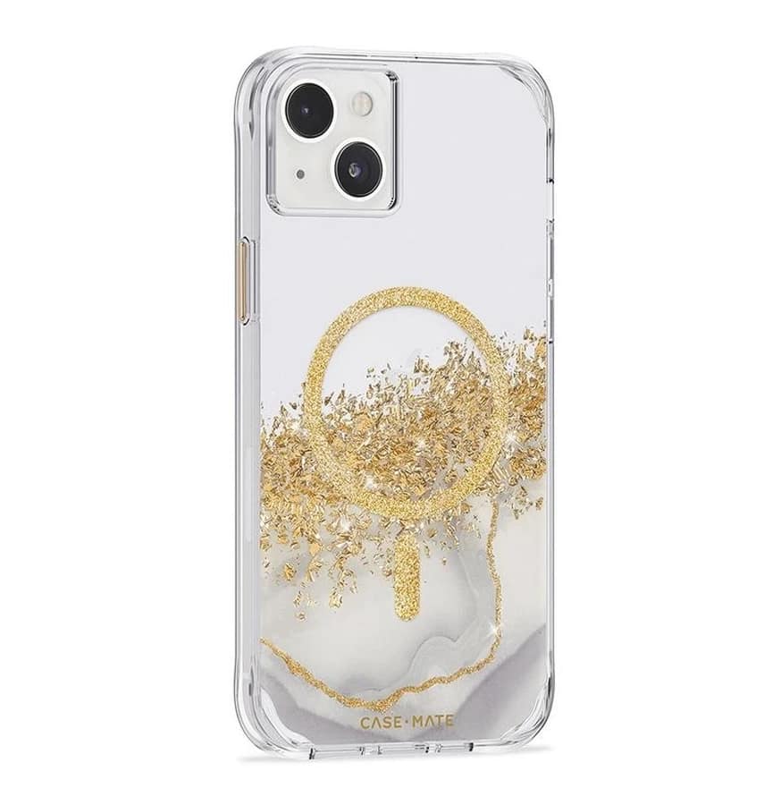 iPhone 14 Plus Case – White | Case-Mate Karat Marble MagSafe Cover with Stylish Design & Impact Protection