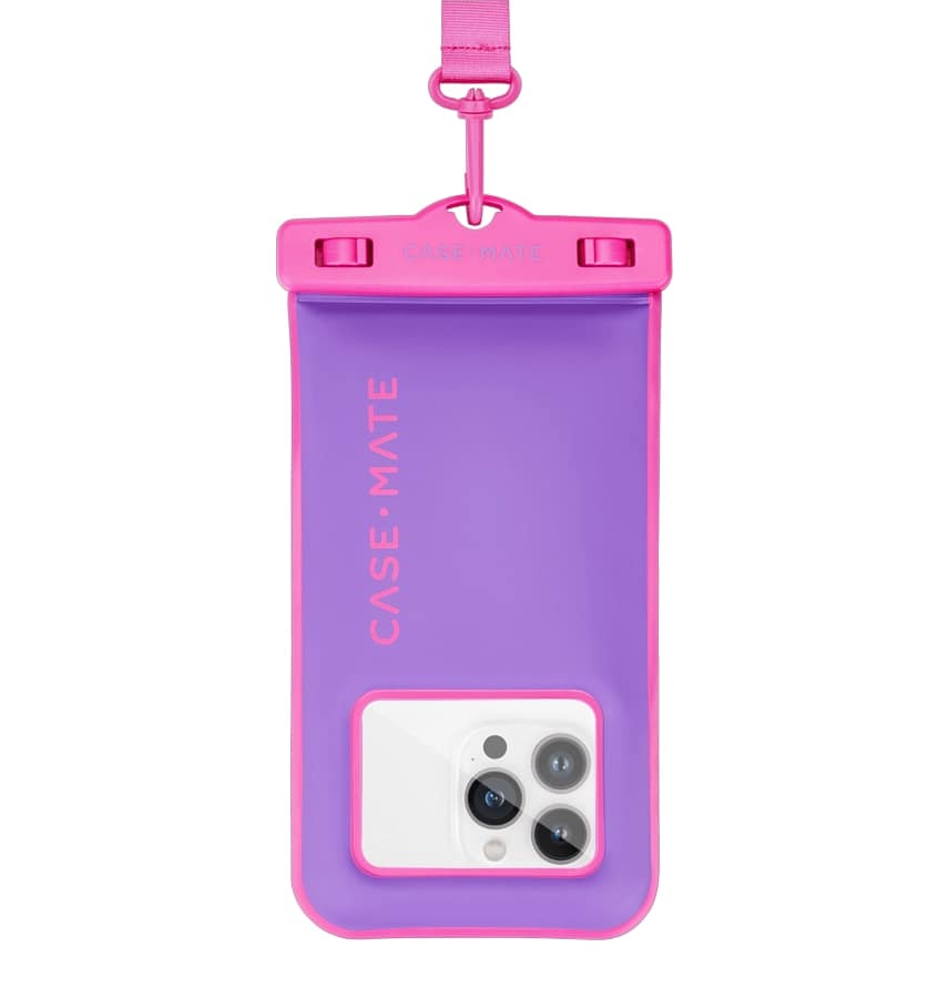 Case-Mate Waterproof Floating Pouch – Universal Purple/Fuchsia | Durable & Protective iPhone & Smartphone Accessory