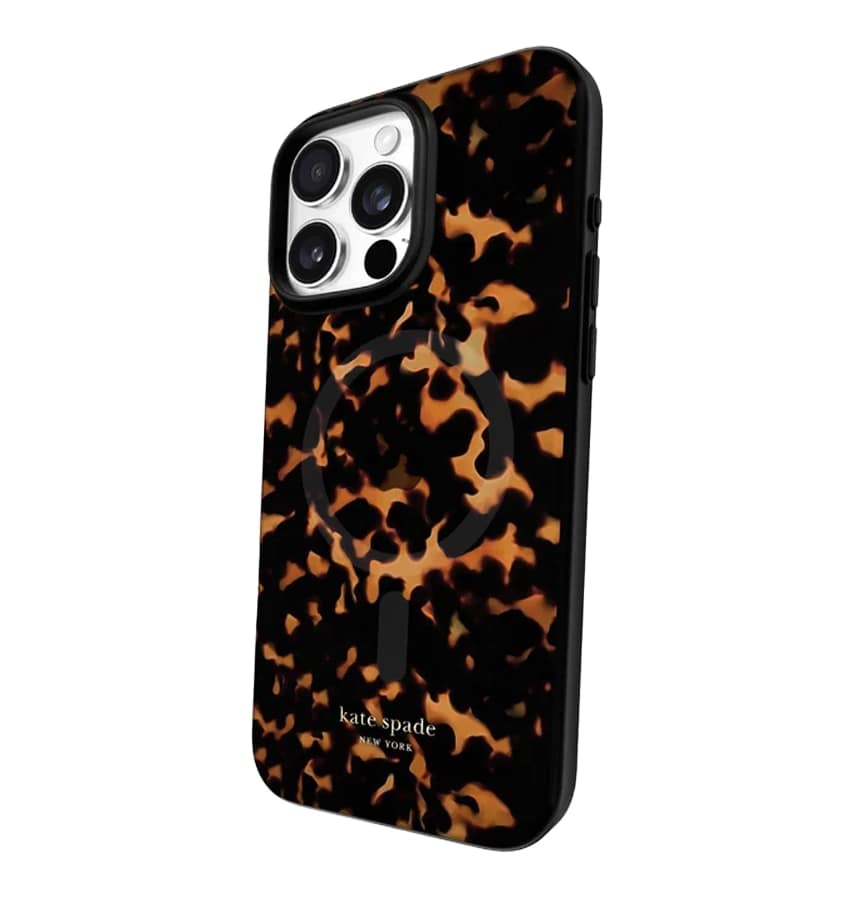iPhone 16 Pro Max MagSafe Case – Tortoise | Kate Spade Protective Cover with Stylish, Slim & Durable Design